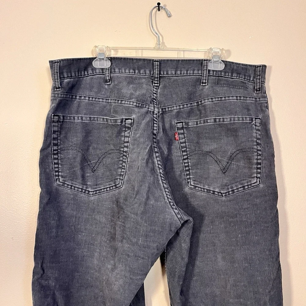 Vintage LEVIS 559 STRAUSS & CO Men's Gray 559 Straight Corduroy Trousers 40x30